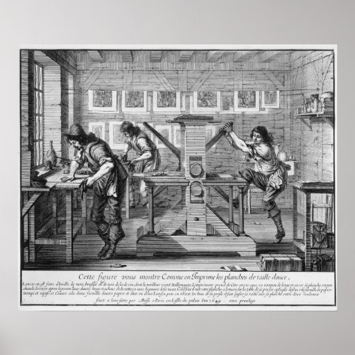 French printing press, 1642