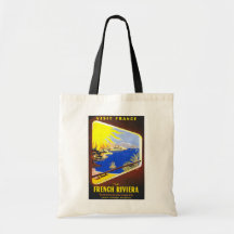 "French Riviera" Vintage Travel Bag