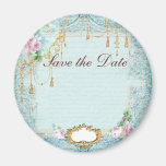 French roses n lace Save the Date Magnet