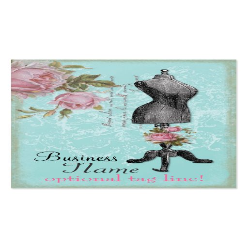French Rosy Mannequin Business Cards