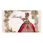 French Script Writing & Marie Antoinette Business Card Template