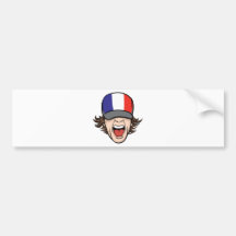 French Sports Fan Bumper Sticker