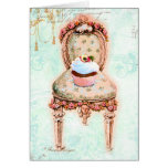 French Tea Party Cupcake Design Card