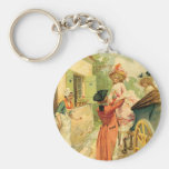 French Vintage Carriage 18th Century Keychain