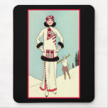 French Winter Fashion Mouse Pads