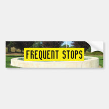 FREQUENT STOPS bumper sticker