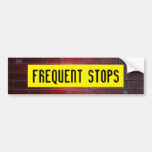 FREQUENT STOPS bumper sticker