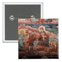Frescoes from the 14th Century Serbian Church, Pinback Buttons