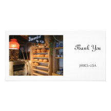 Fresh Backed Bread Personalized Photo Card