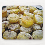 Fresh baked  muffins on a plate mouse pads