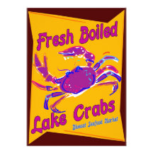Fresh Boiled  Lake Crabs Custom Invite