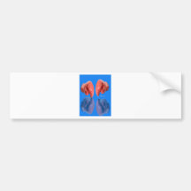 Fresh Boxing Glove colouring Blue Bumper Sticker