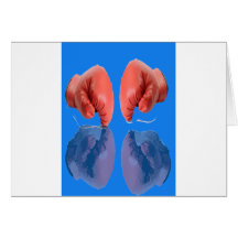 Fresh Boxing Glove colouring Blue Card