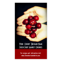 Fresh Cherries! Cherry Orchard Fruit Growers Business Card Templates
