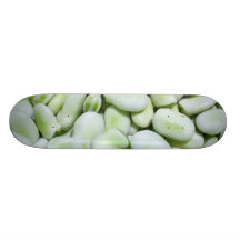 Fresh fava beans skate boards