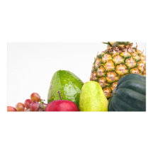 Fresh Fruits and Vegetables Layout Personalized Photo Card
