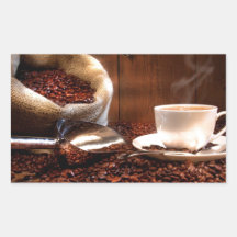 Fresh Ground Coffee Stickers