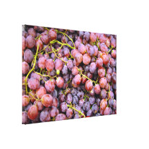 Fresh red globe grapes canvas print