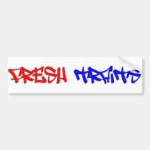 Fresh Traits--Red White and Blue Bumper Sticker