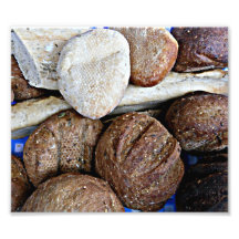 Fresh white and brown bread art photo