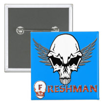 Freshman - Skull Wings Buttons