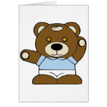 Friday Casual Bear Greeting Card
