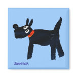 Fridge Art: John Dyer Blue Bella Scotty Dog Magnet magnets
