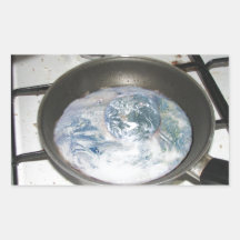 Fried Earth Rectangular Stickers