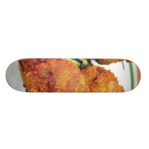Fried Prawns Food Dinner Cooking Custom Skate Board