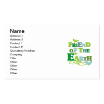 Friend of the Earth T-shirts and Gifts Business Card