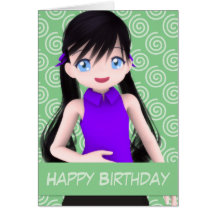 Friendly Anime Birthday Card