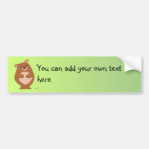 Friendly Bear Bumper Sticker