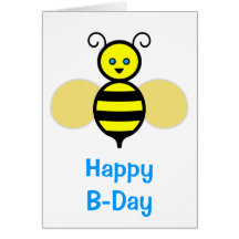 Friendly Bee Birthday Greeting Cards