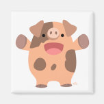 Friendly Cartoon Pig magnet