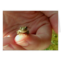 Friendly Frog on a Finger Notecard