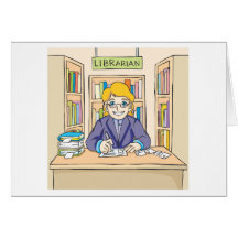 Friendly Librarian Greeting Cards