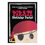 Friendly Pirate Birthday or Halloween Party Personalized Announcement