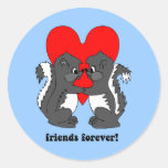 friends forever round sticker
