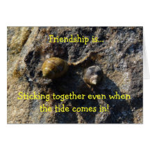 "Friendship is..." note card