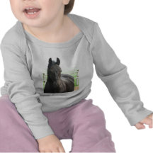 Friesian Horse Infant Crawler Tee Shirts