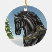Friesian Horse Ornament