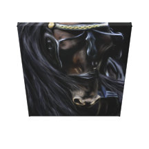 Friesian Spirit - Horse Painting Gallery Wrapped Canvas