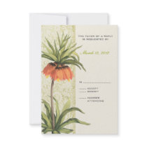 Fritillaria Floral Wedding Invitation RSVP 2
