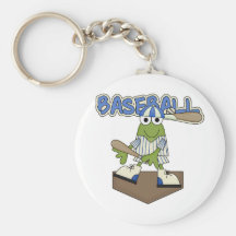 Frog Baseball Home Plate Tshirts and Gifts Keychain