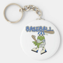 Frog Baseball Up at Bat Tshirts and Gifts Key Chains