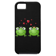 Frog Couple with hearts. iPhone 5 Cases