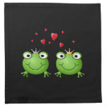 Frog Couple with hearts. Napkins