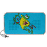 frog crossing finish line cartoon portable speakers