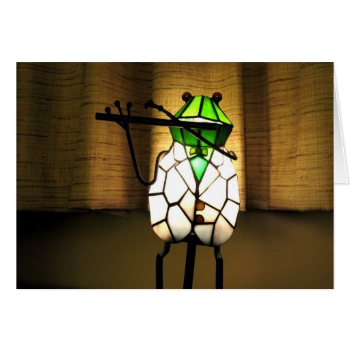 Frog Flute Greeting Card