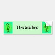frog, froga, I Love Cocky Frogs Bumper Sticker